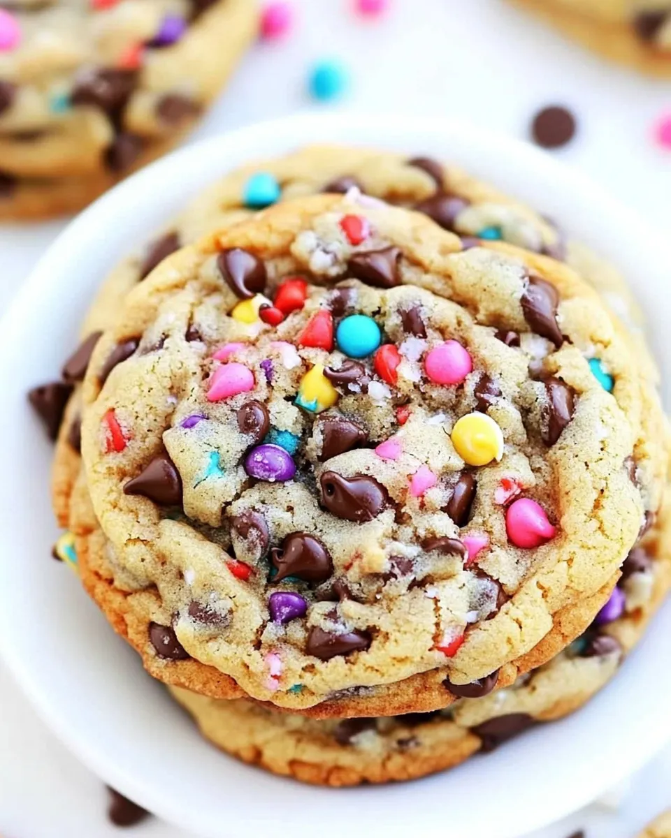 Homemade Sprinkle Chocolate Chip Cookies photo