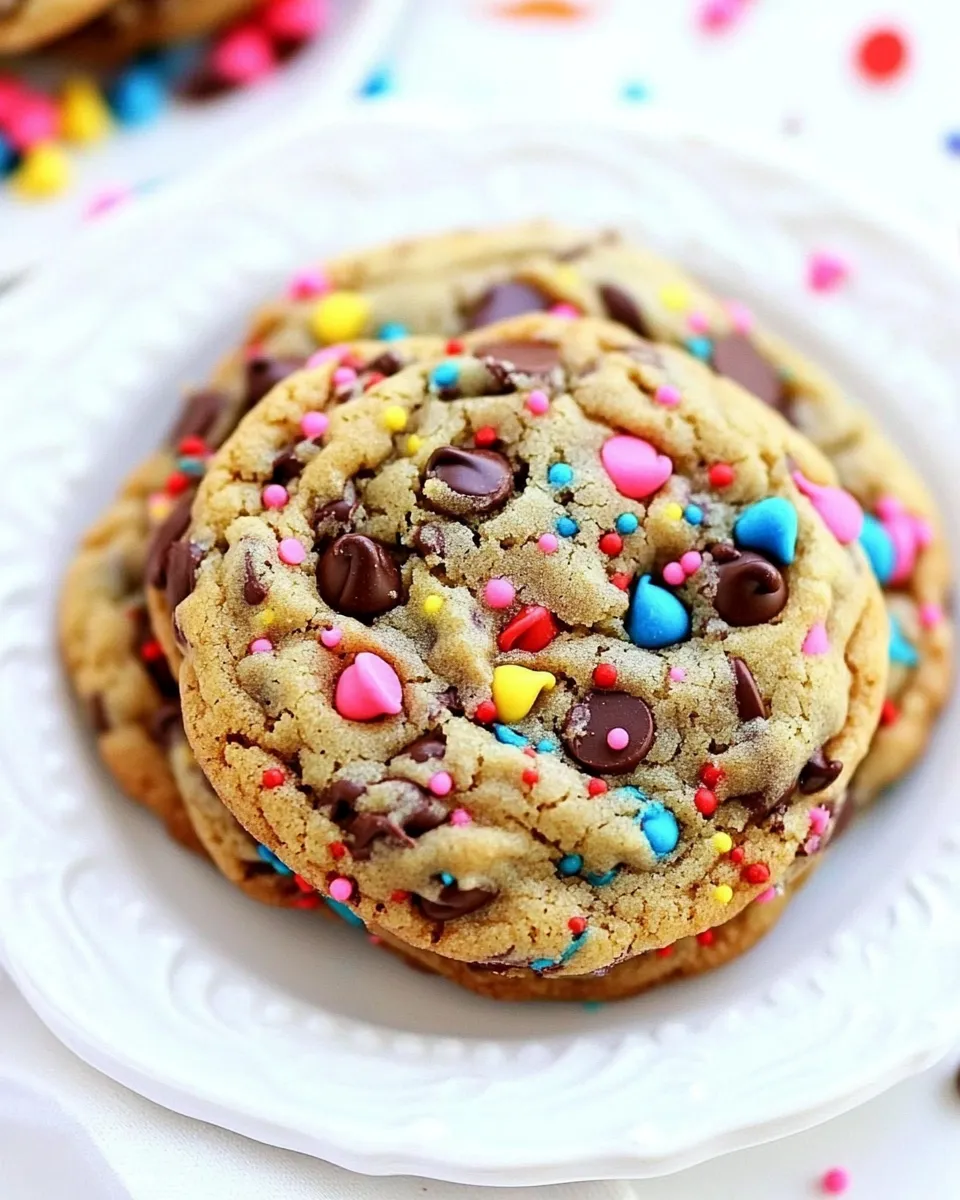 Delicious Sprinkle Chocolate Chip Cookies shot