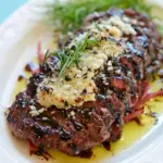 Homemade Steak with Parmesan Butter and Balsamic Glaze photo