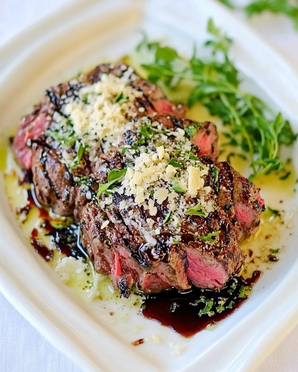 Classic Steak with Parmesan Butter and Balsamic Glaze image