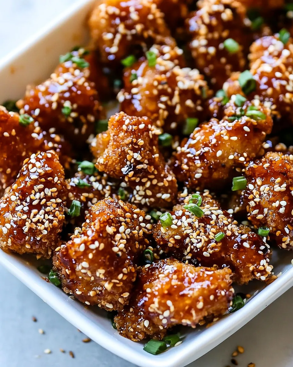 Delicious Sticky Honey Sriracha Chicken Bites image