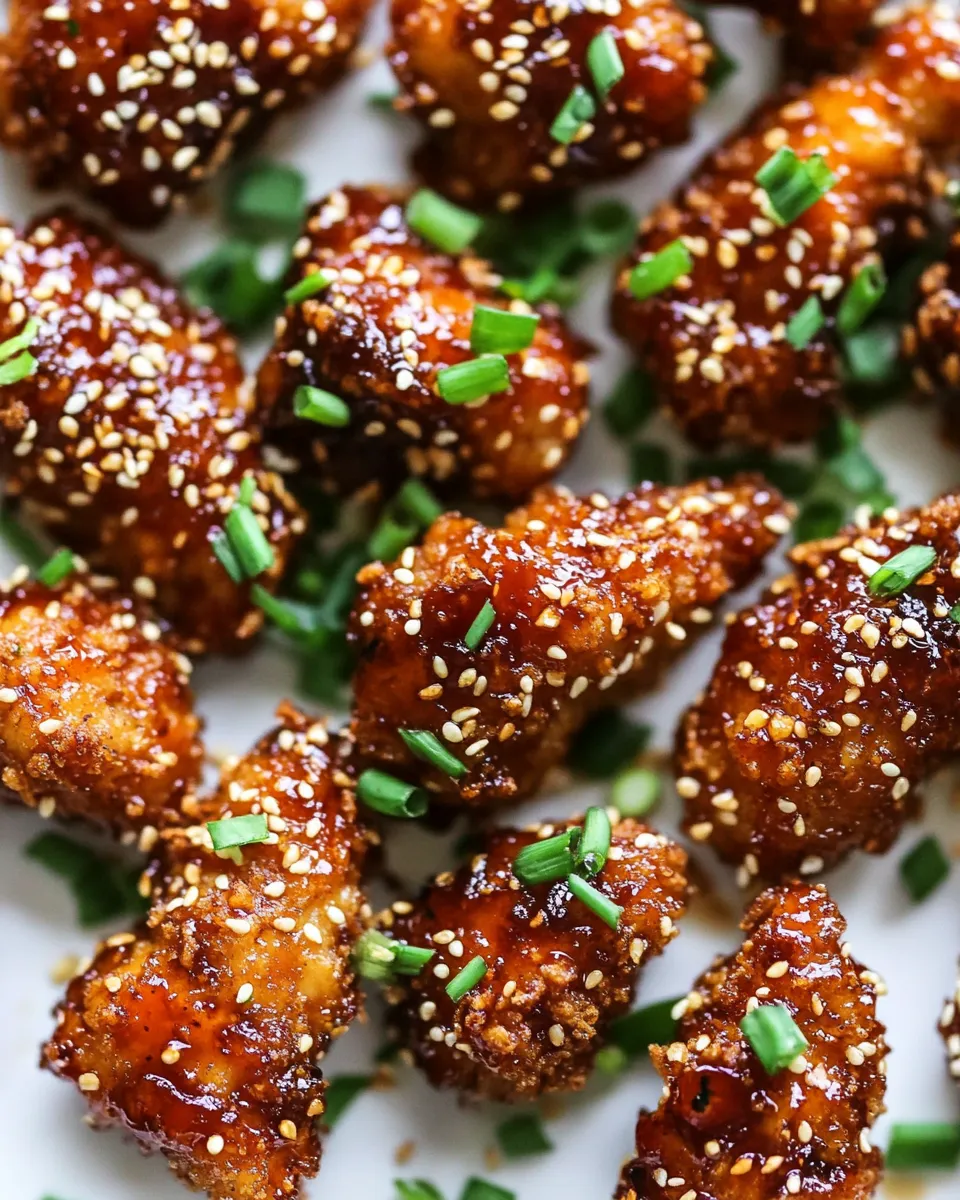 Easy Sticky Honey Sriracha Chicken Bites recipe photo
