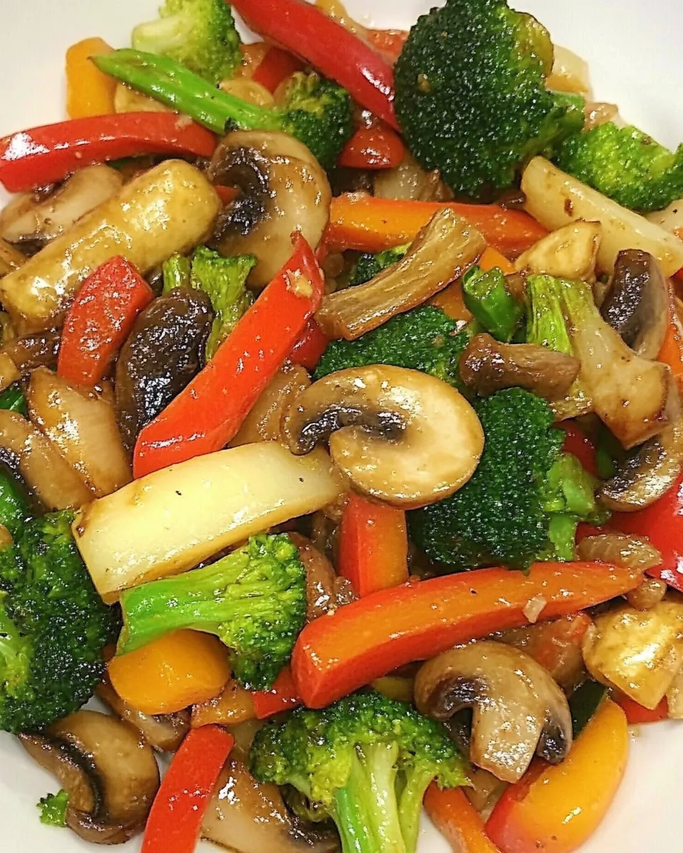 Delicious Stir Fry Vegetables shot