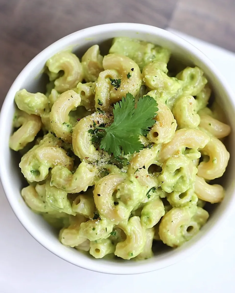 Healthy Stovetop Avocado Mac and Cheese shot