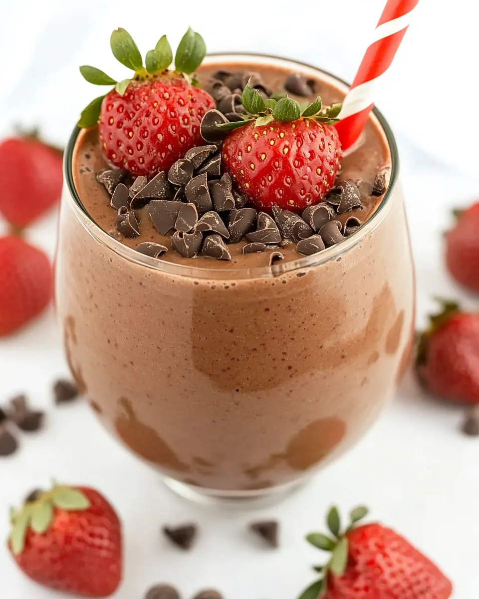 Delicious Strawberry Chocolate Smoothie image