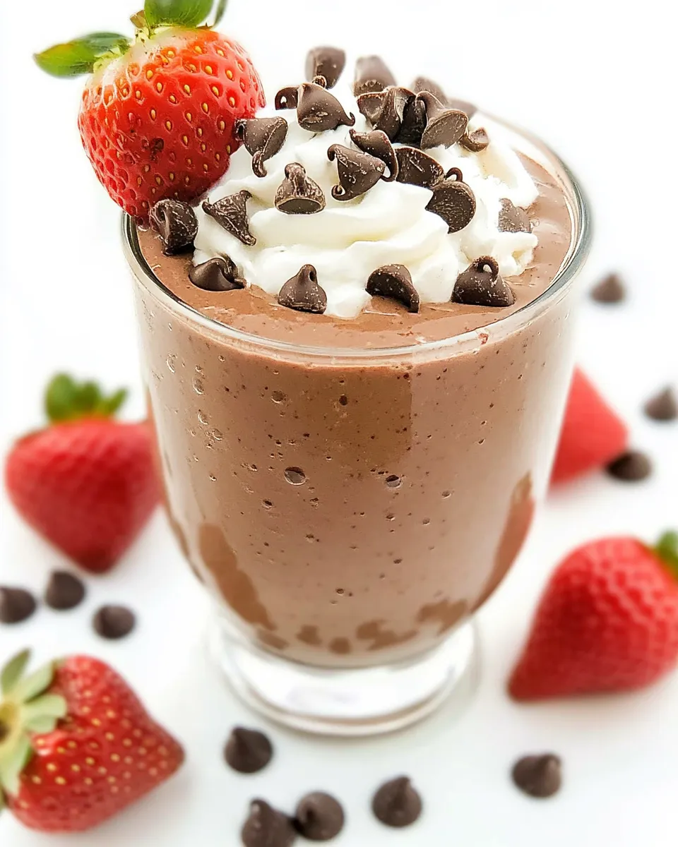 Perfect Strawberry Chocolate Smoothie recipe photo