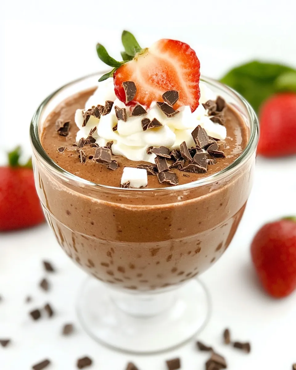 Quick Strawberry Chocolate Smoothie shot