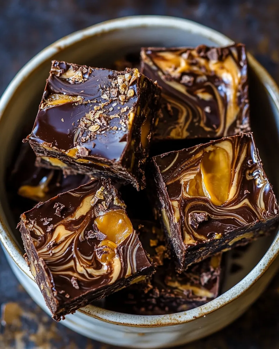 Quick Swirled Chocolate Butterscotch Bars. recipe image