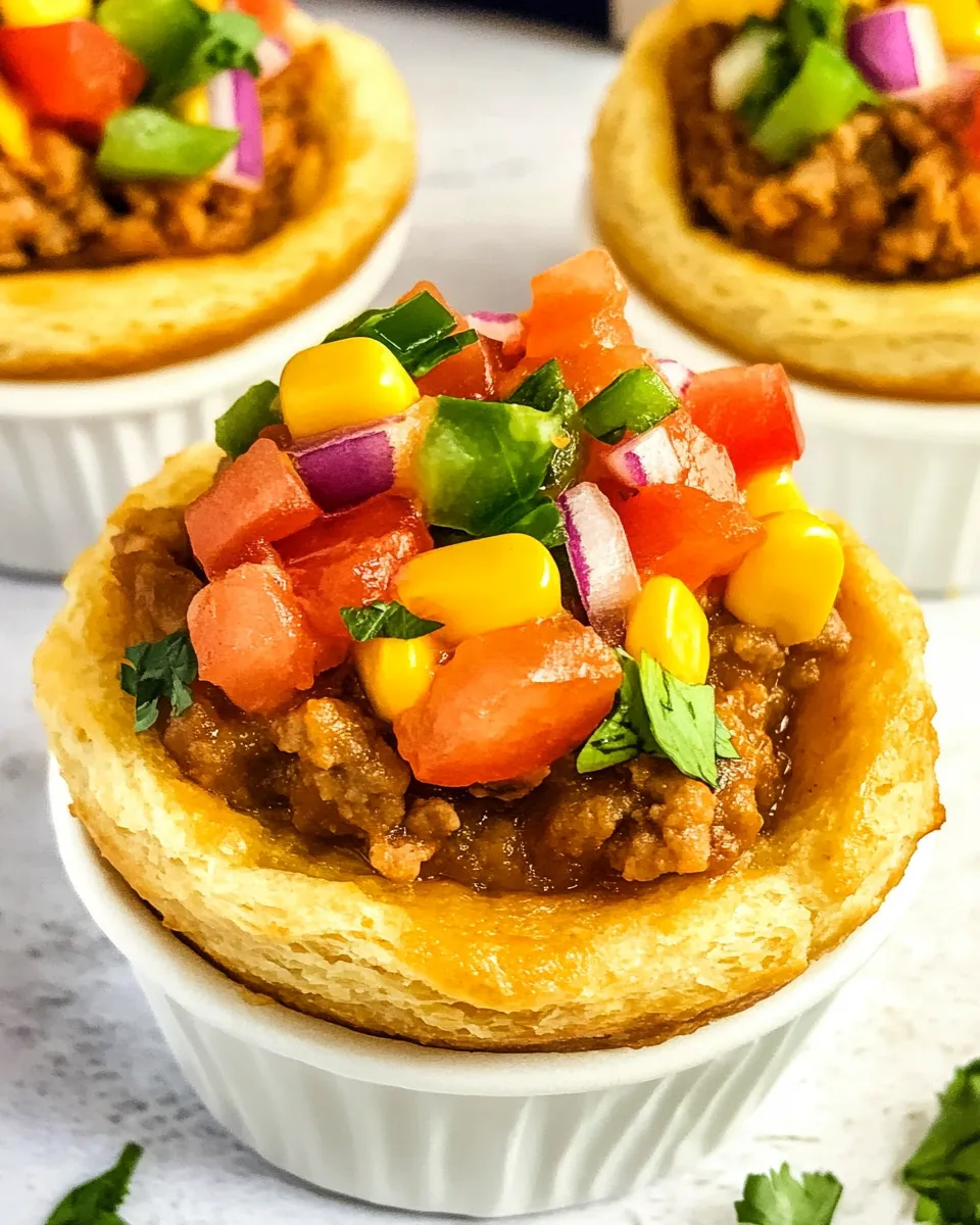Homemade Taco Biscuit Cups photo