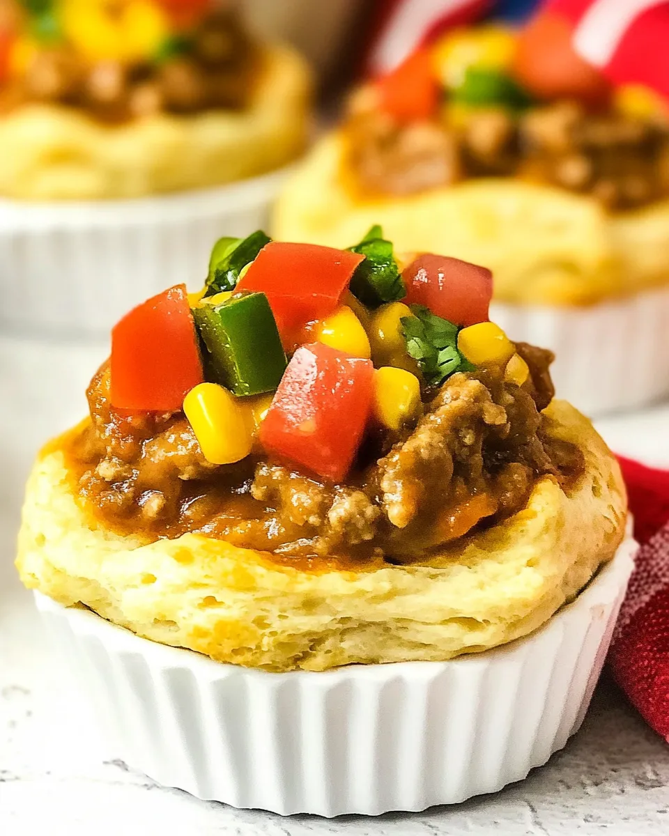 Delicious Taco Biscuit Cups recipe photo