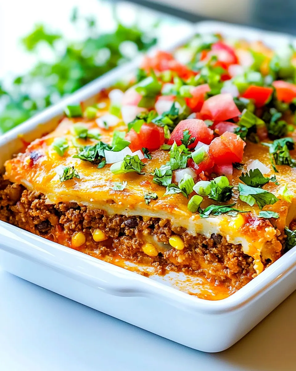 Easy Taco Lasagna recipe photo