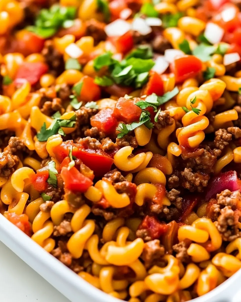 Quick Taco Pasta Recipe shot
