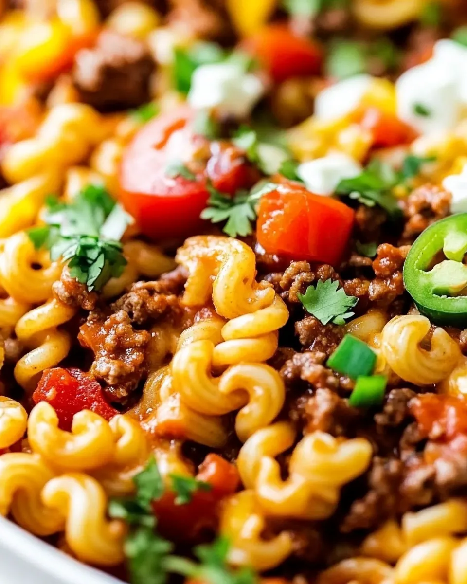 Homemade Taco Pasta Recipe dish photo