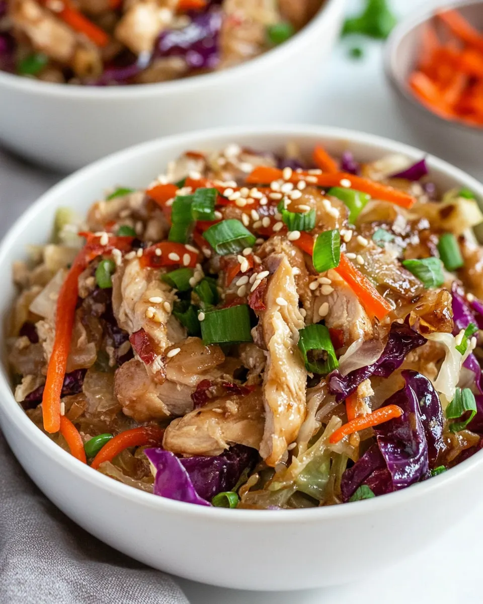 Easy Teriyaki Chicken and Cabbage Bowls photo