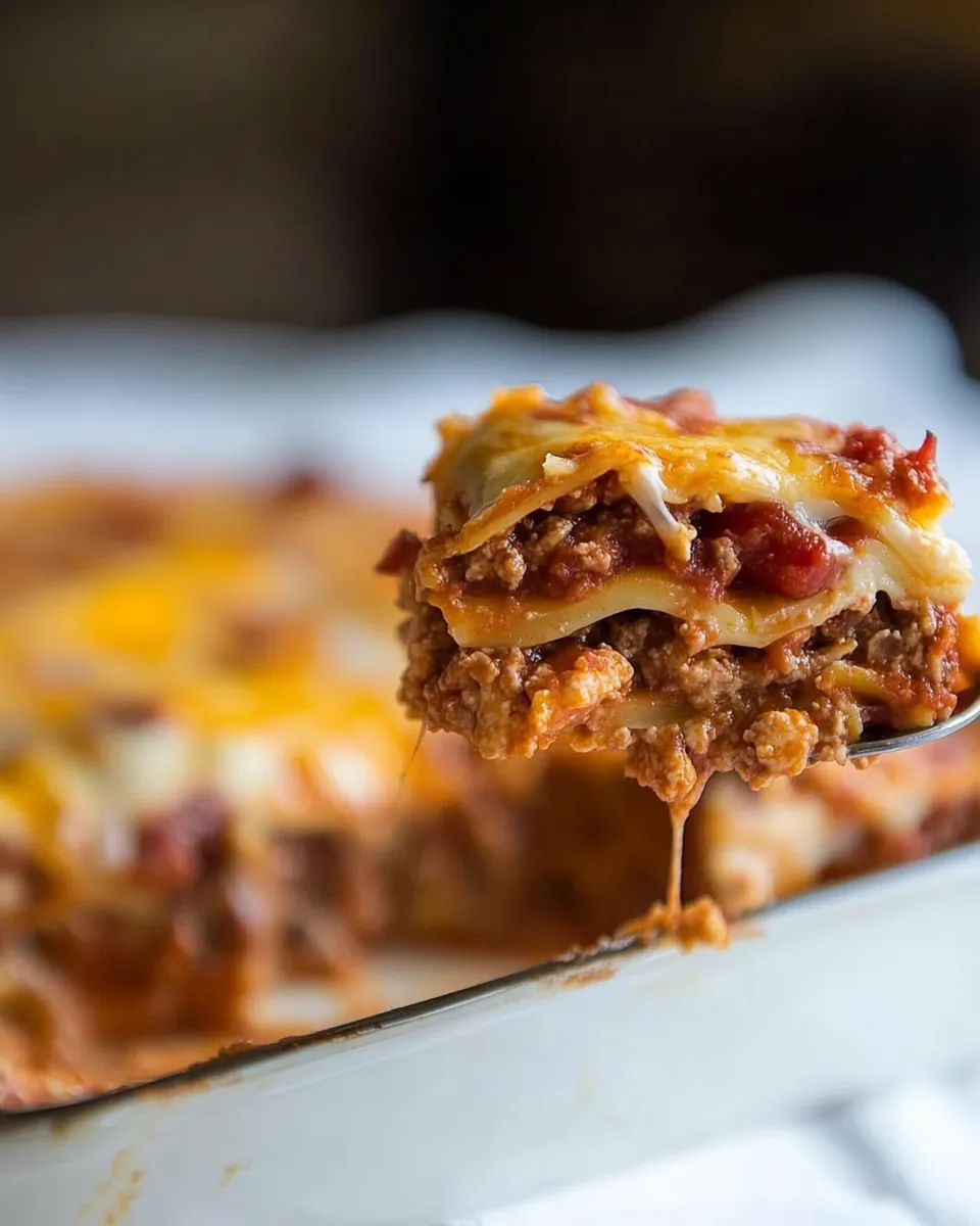 Delicious Texas Style Lasagna shot