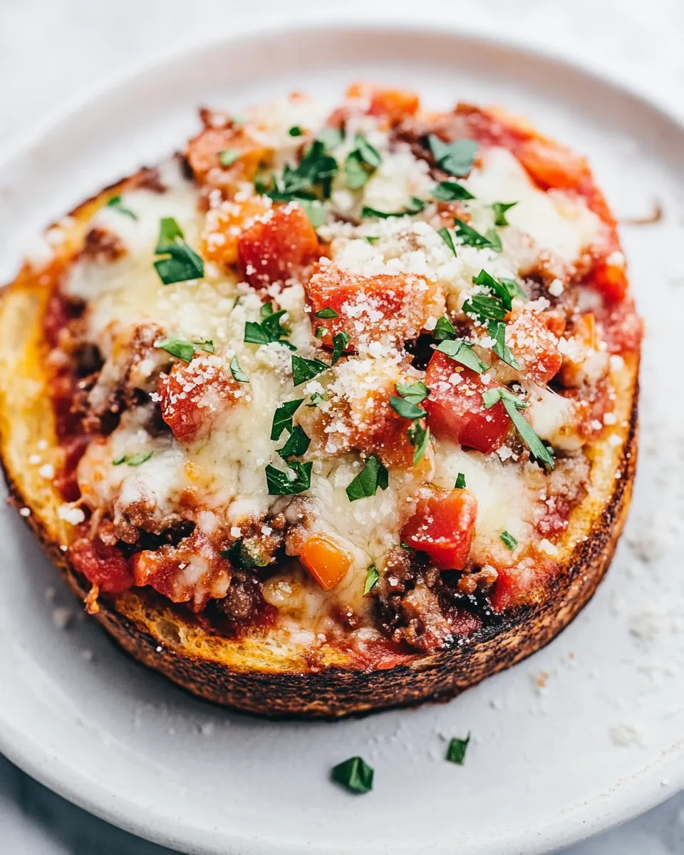 Delicious Texas Toast Pizza shot