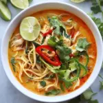 Amazing Thai-Style Chicken Zoodle Soup. photo