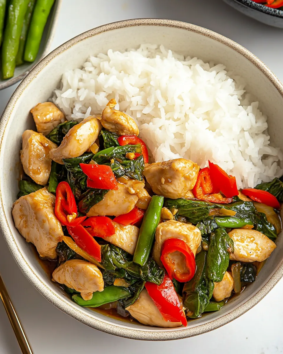 Delicious Thai Basil Chicken Recipe dish photo