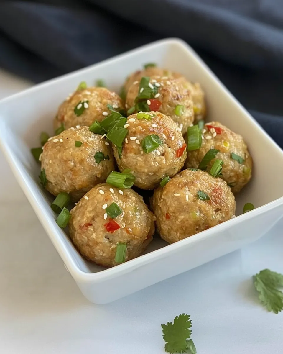 Homemade Thai Chicken Meatballs recipe image