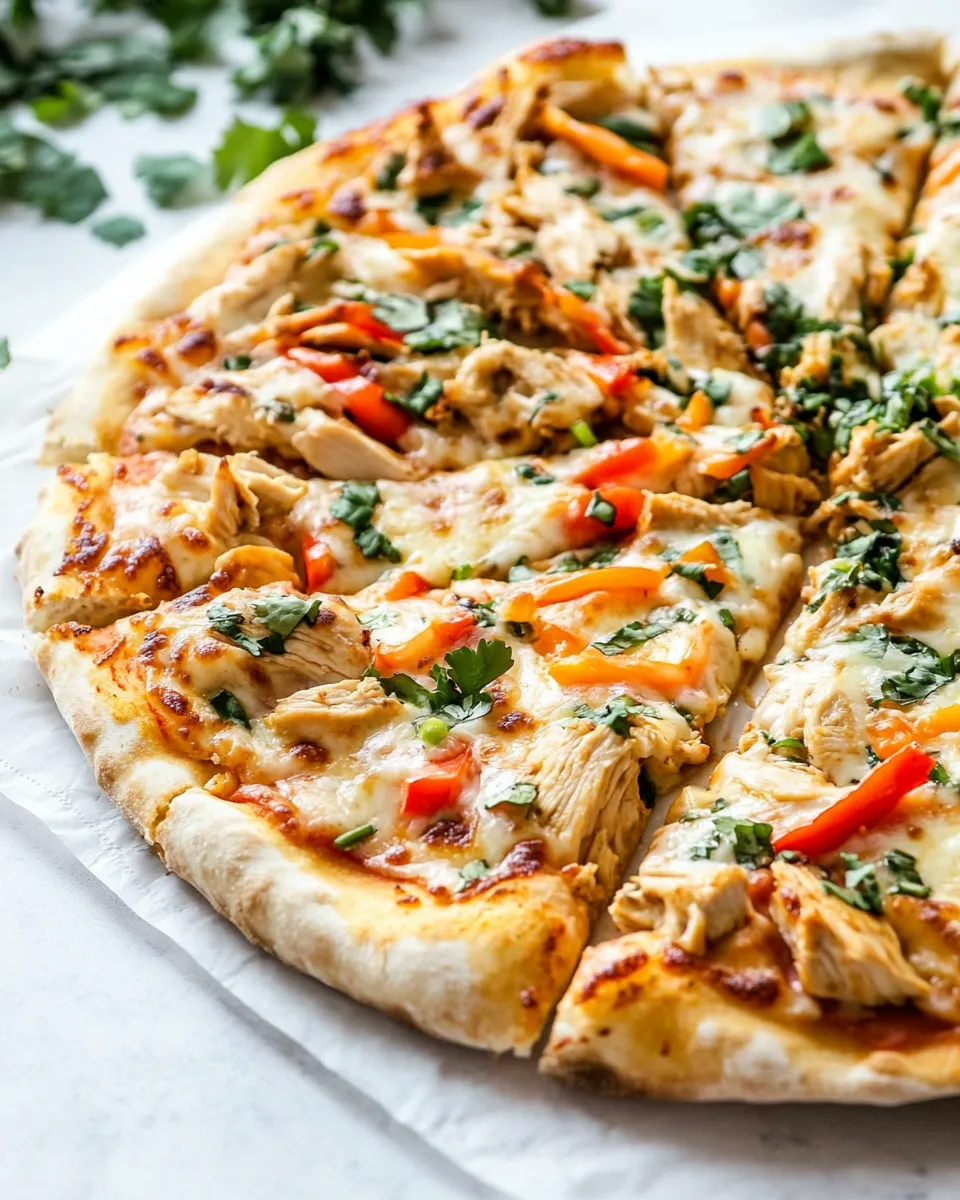 Quick Thai Chicken Pizza recipe photo