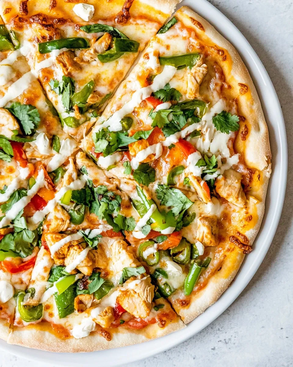 Tasty Thai Chicken Pizza dish photo