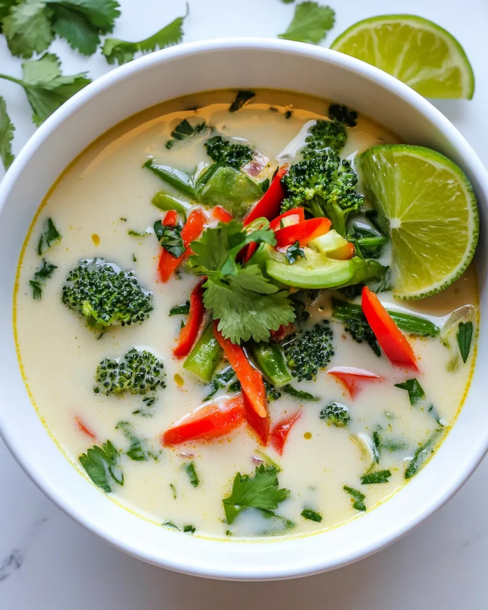 Easy Thai Coconut Soup with Vegetables recipe photo