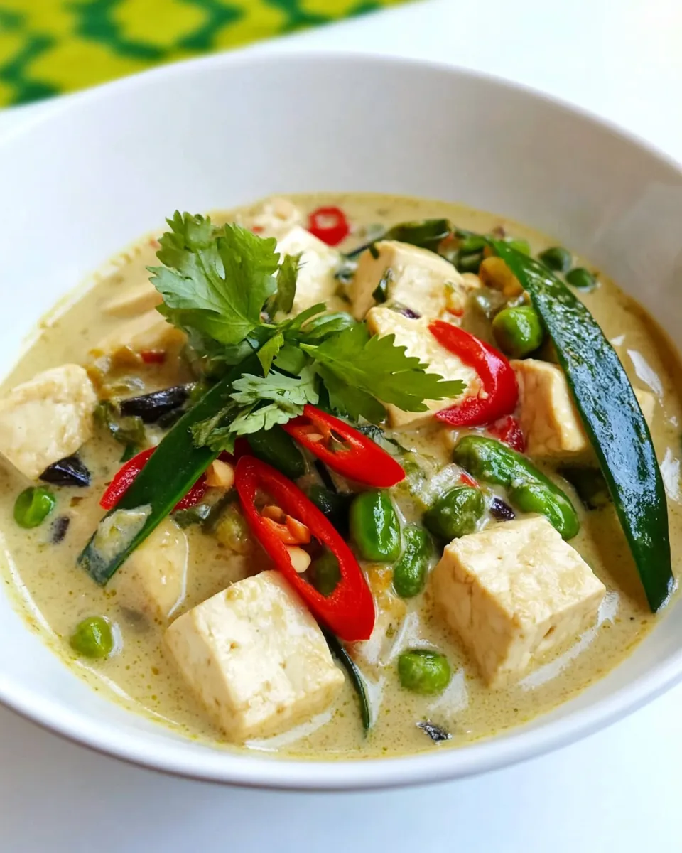 Easy Thai Green Tofu Curry recipe photo