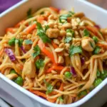 Homemade Thai Peanut Chicken Pasta photo