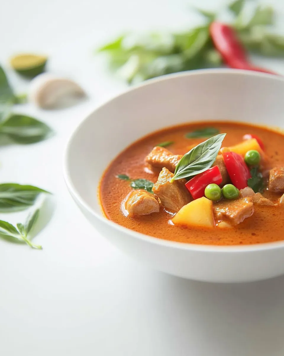 Delicious Thai Red Duck Curry shot