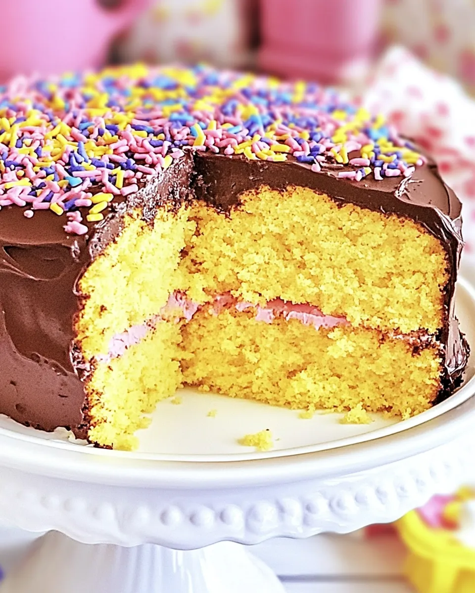 Easy The BEST Yellow Cake & Chocolate Buttercream Frosting recipe photo