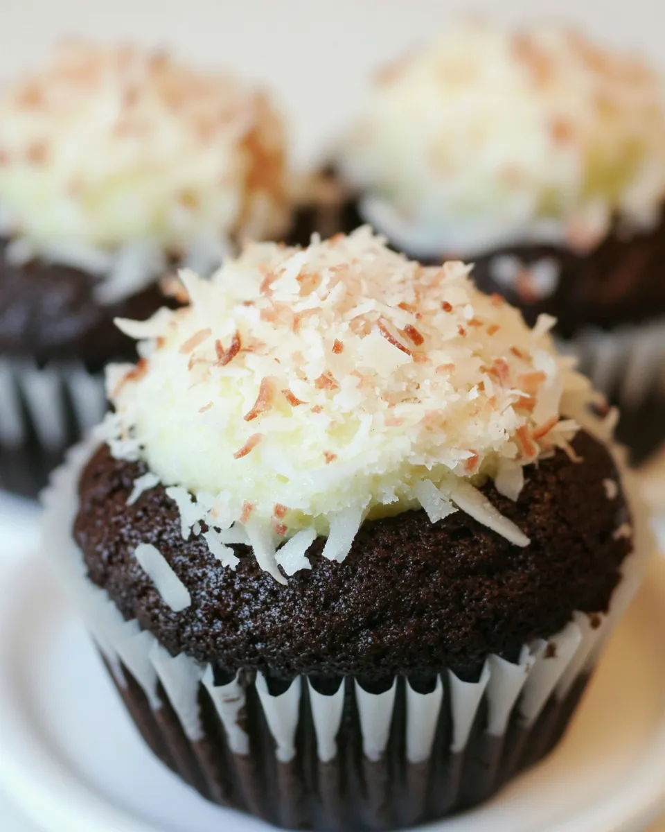 Easy The Best Chocolate Coconut Cupcakes recipe photo