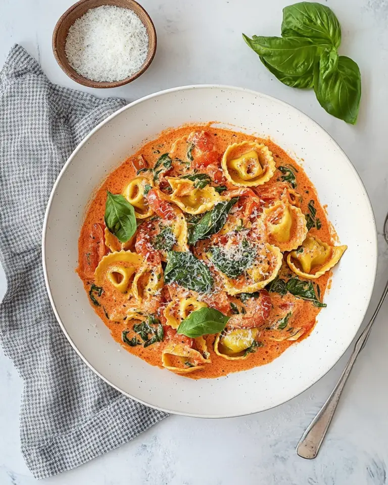 Homemade The Best Creamy Tomato & Spinach Tortelloni photo