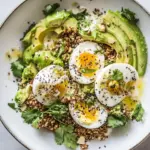 Homemade The Best Everything Spice Egg Avocado Yogurt Bowl. photo
