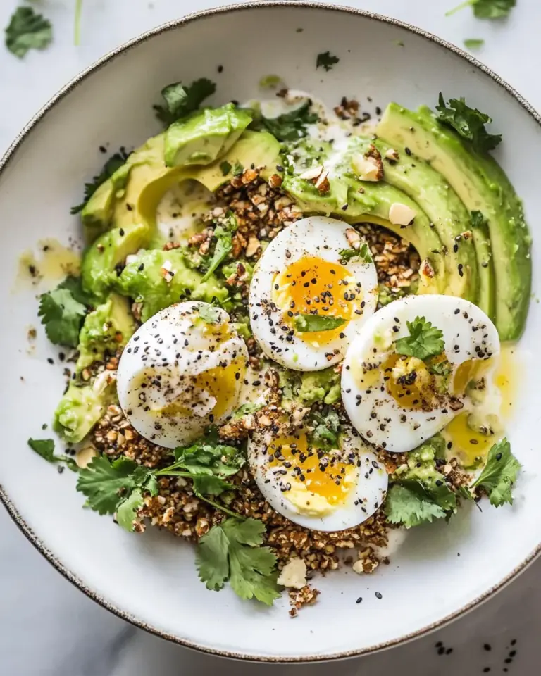 Homemade The Best Everything Spice Egg Avocado Yogurt Bowl. photo