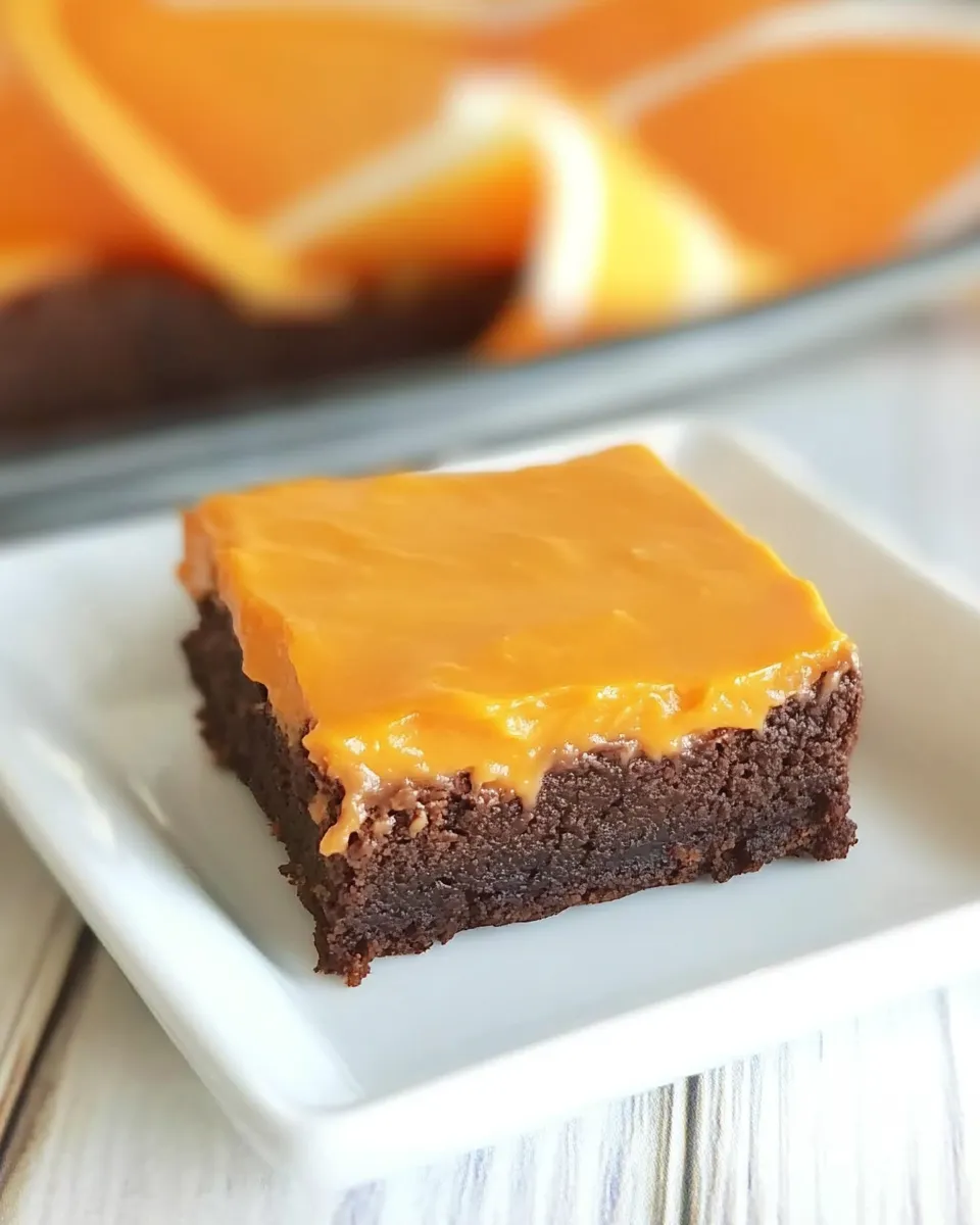 Homemade The Best Orange Frosted Brownies photo