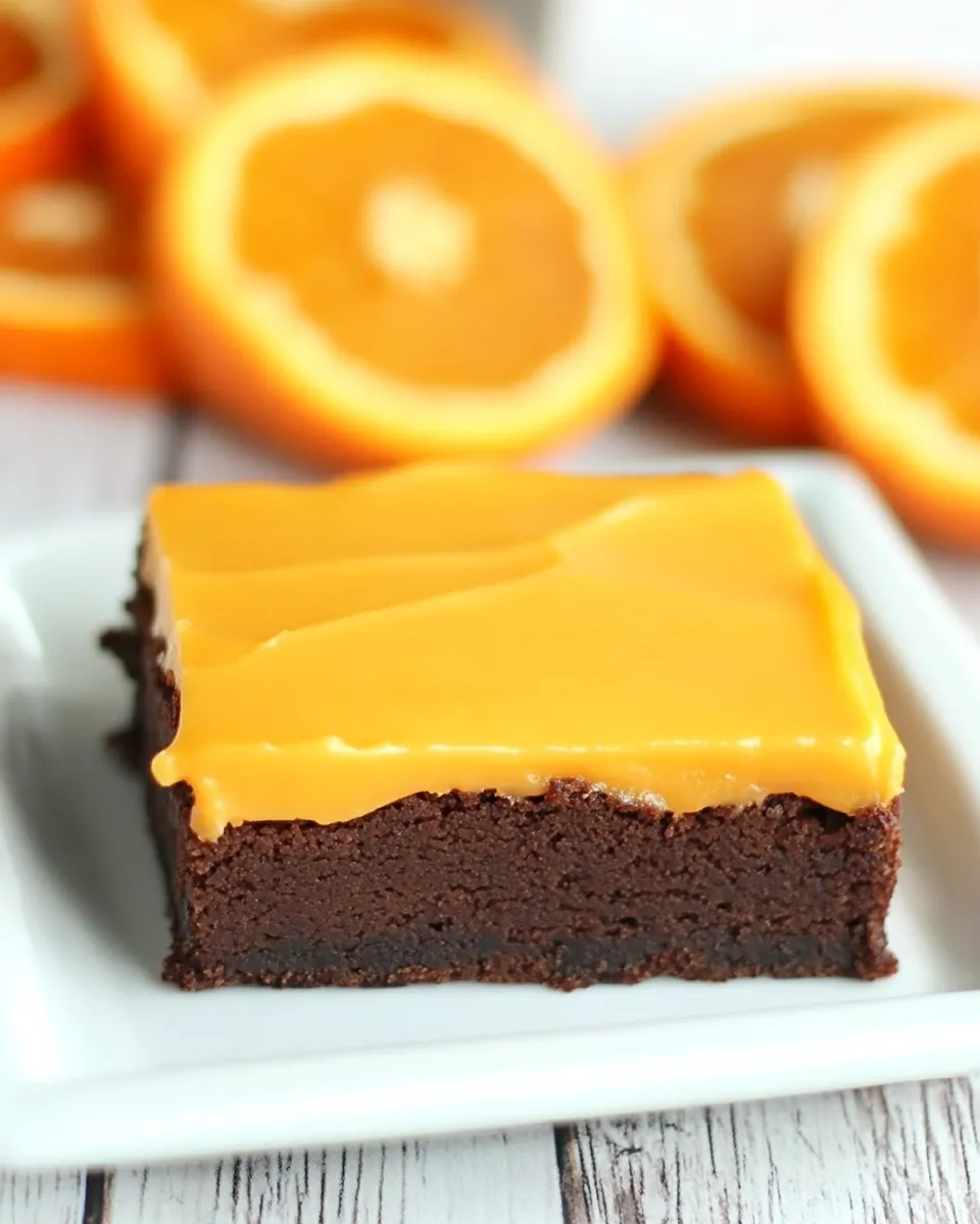Delicious The Best Orange Frosted Brownies image