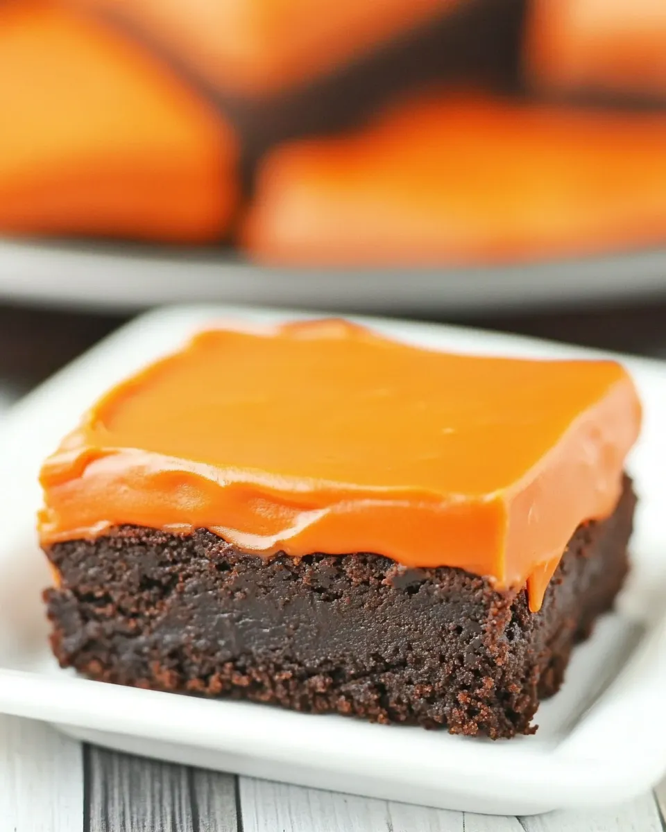 Easy The Best Orange Frosted Brownies recipe photo