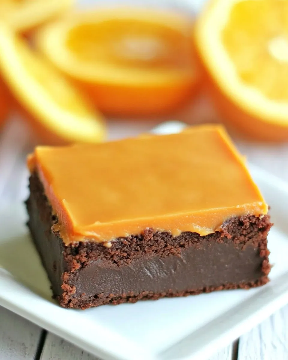 Tasty The Best Orange Frosted Brownies dish photo