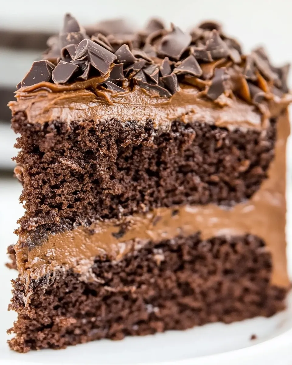 Delicious The Best Triple Chocolate Layer Cake shot