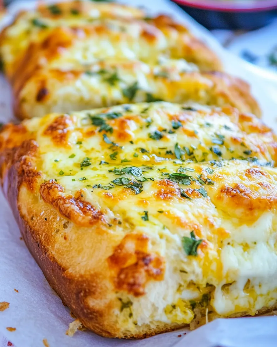 Delicious The Easiest Cheesy Garlic Bread image