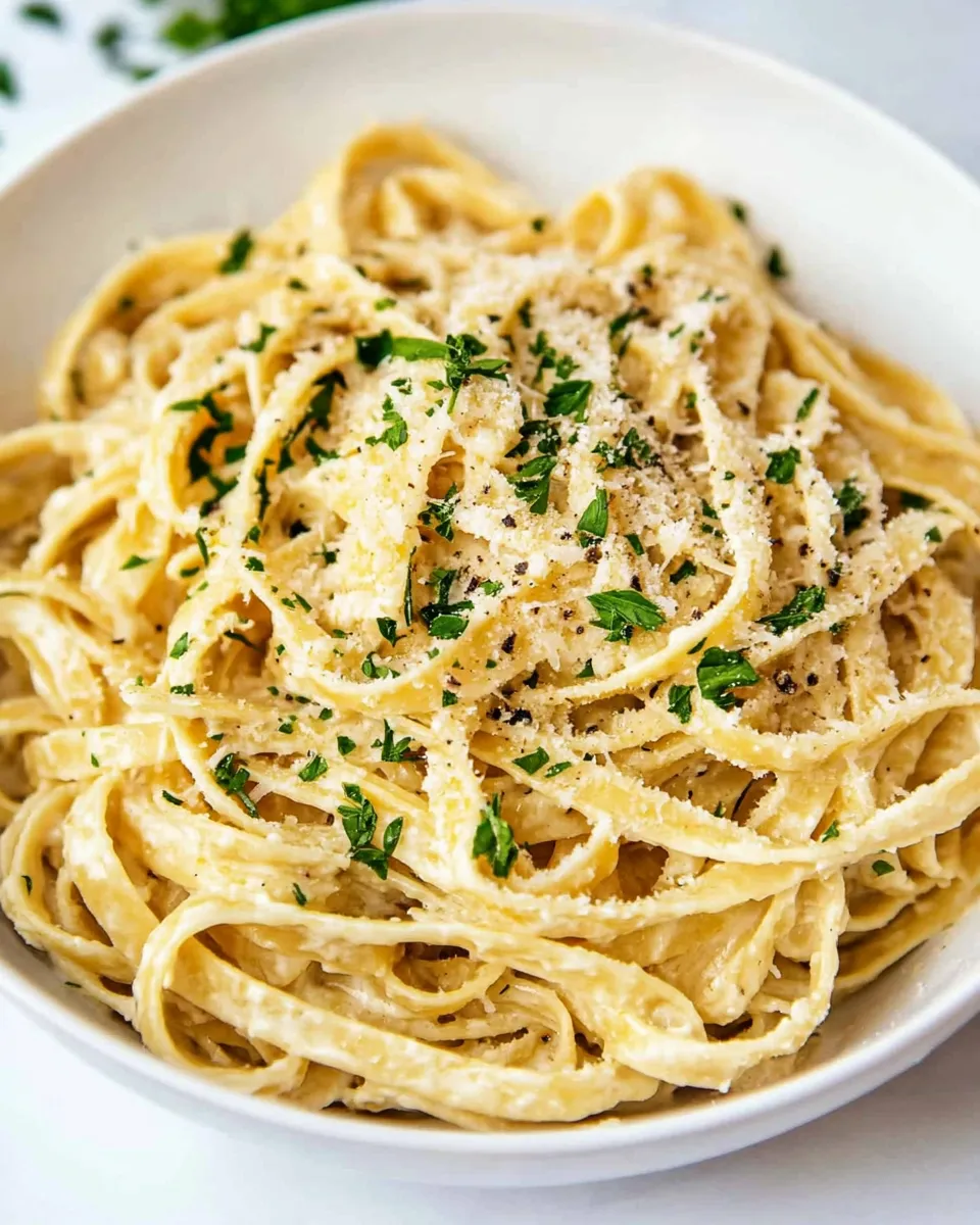 Delicious The Pasta House Company Fettuccine Alfredo shot