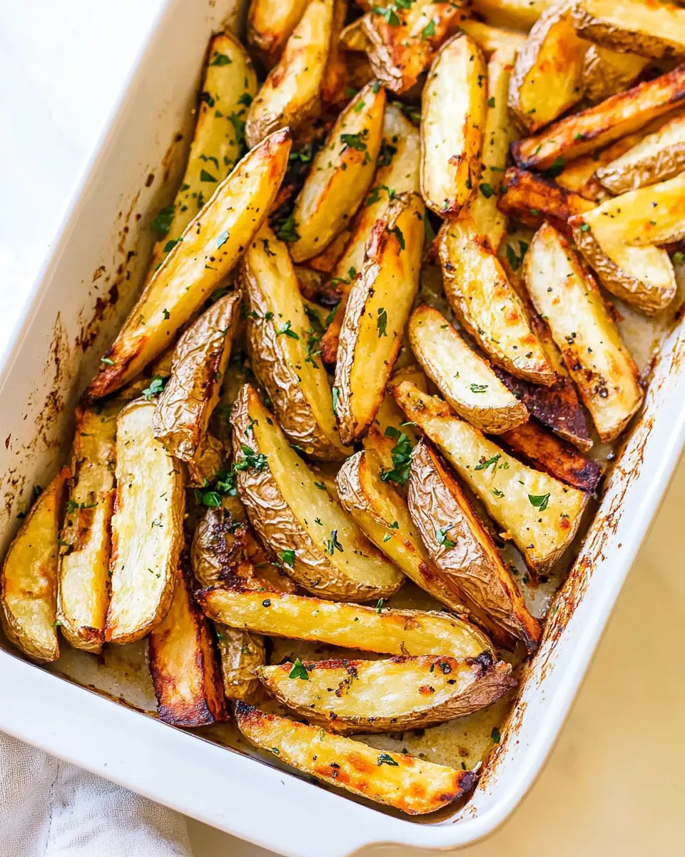 Delicious Thick Cut Oven Roasted Fries shot