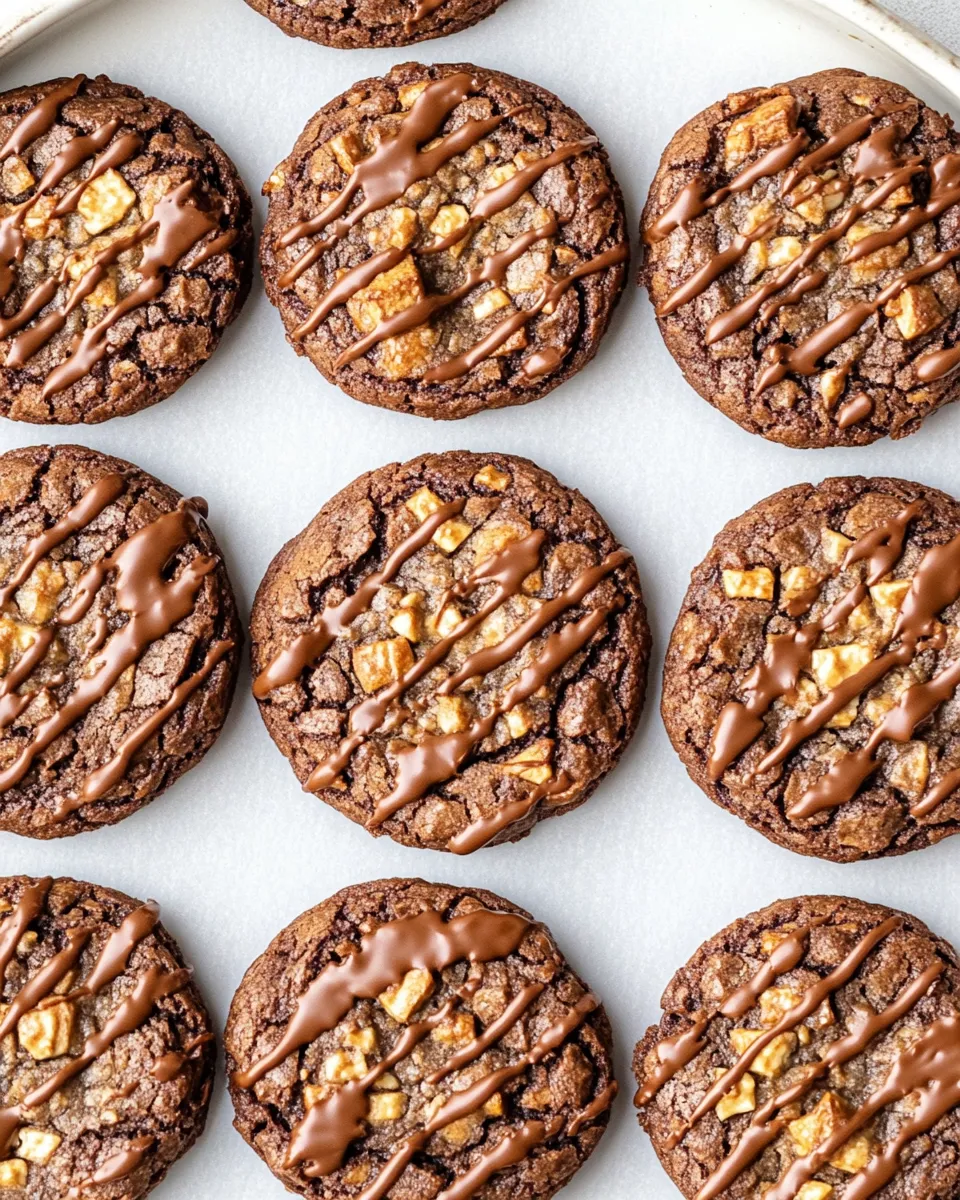 Delicious Toffee Brownie Cookies shot