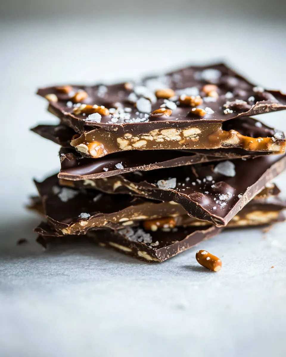 Delicious Toffee, salted pretzel & chocolate bark image