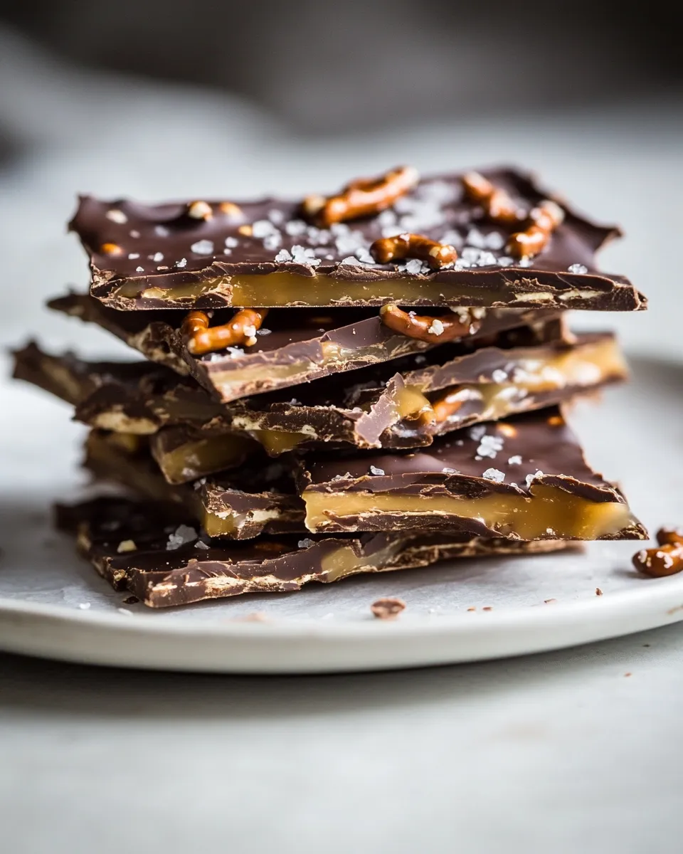 Classic Toffee, salted pretzel & chocolate bark shot