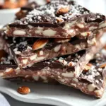 Homemade Toffee with Chocolate, Almonds and Pecans photo