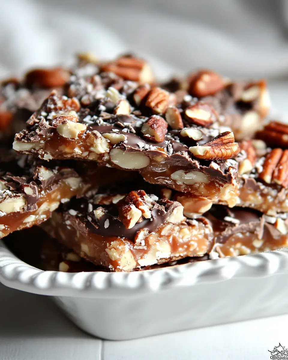 Classic Toffee with Chocolate, Almonds and Pecans image