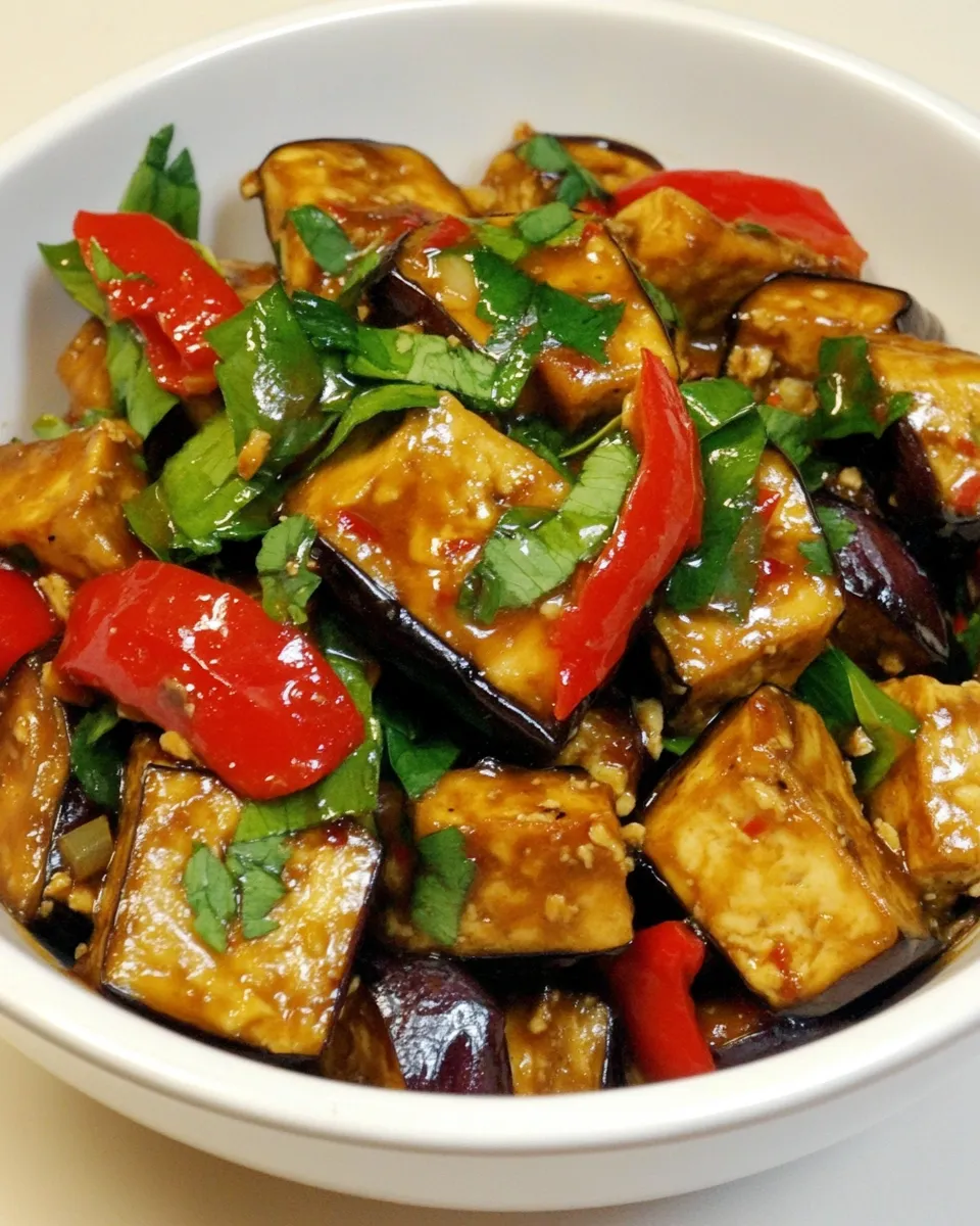 Delicious Tofu and Eggplant Stir Fry image