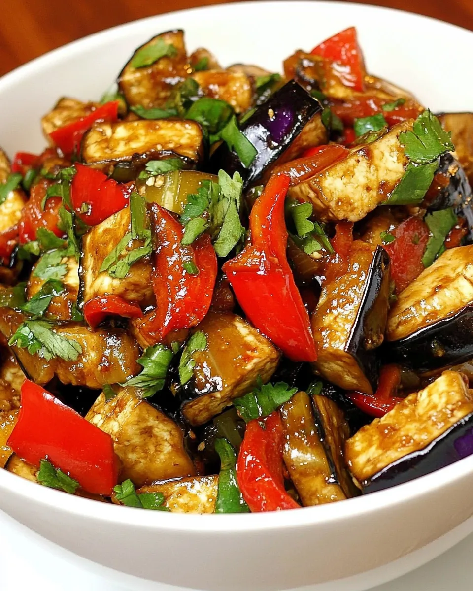Quick Tofu and Eggplant Stir Fry recipe photo