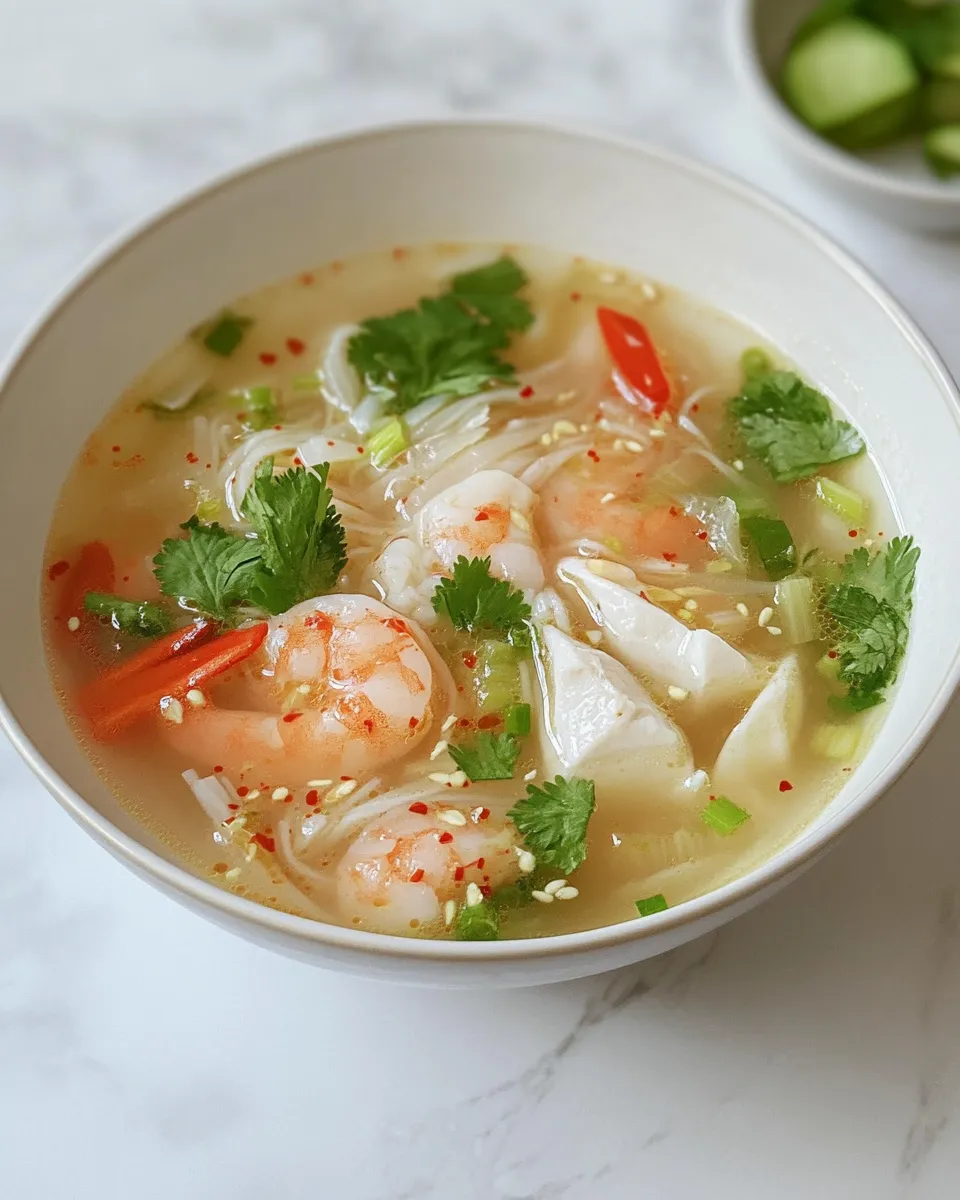 Delicious Tom Yum Soup shot